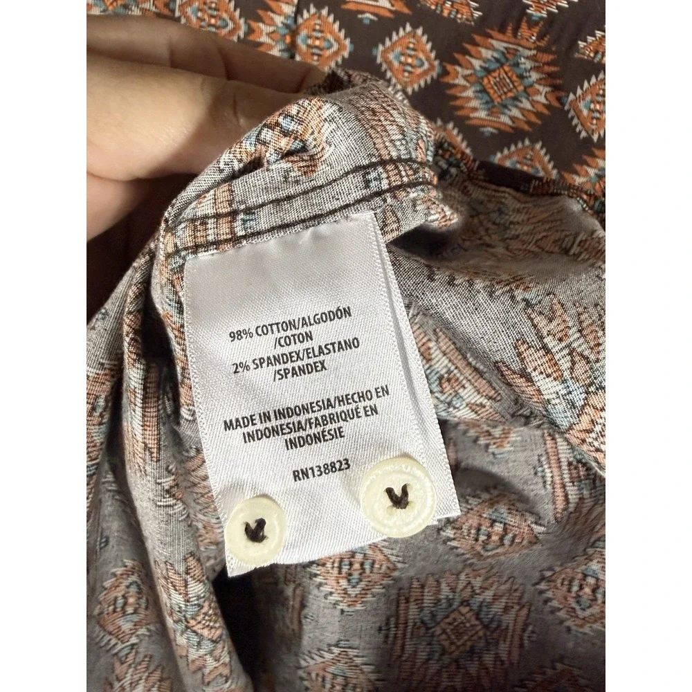 Cody James Button Down Long Sleeve Shirt Aztec Western Print Size Large - Picture 8 of 8